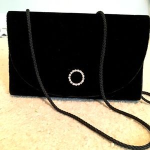 VINTAGE!! 80’s Black Velvet Party Crossbody
